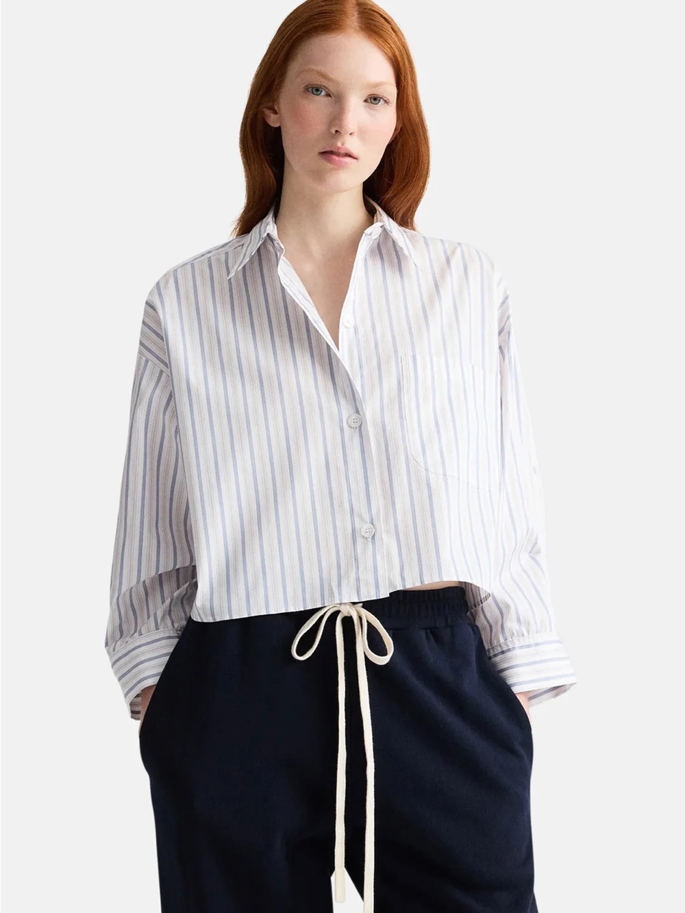 NWT TWP Next Ex Shirt in Mini Awning Stripe, XS/S